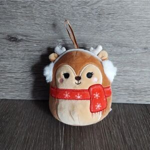 Squishmallows Christmas Darla The Fawn Ornament 4”